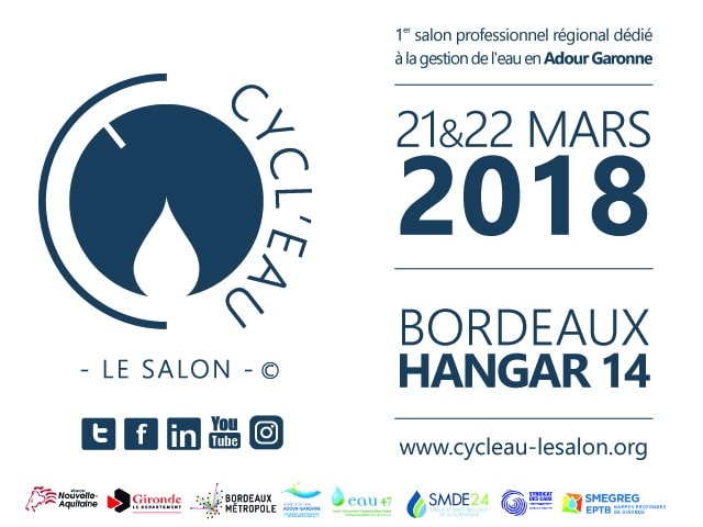 Inscrivez-vous gratuitement pour visiter le salon Cycl'Eau Bordeaux 2018