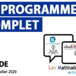 Le programme de la Matinale de l'Eau du 7 Juillet 2020