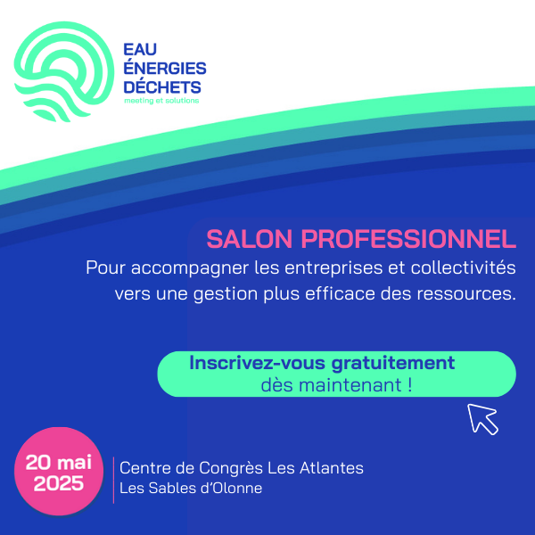 Découvrez le salon EED, le 20 mai 2025, au Centre de Congrès Les Atlantes aux Sables d’Olonne. Un événement inédit conçu pour accompagner les entreprises et collectivités dans leurs défis environnementaux.