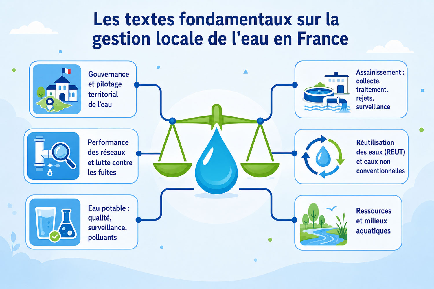  textes législatifs sur la gestion locale de l’eau en France