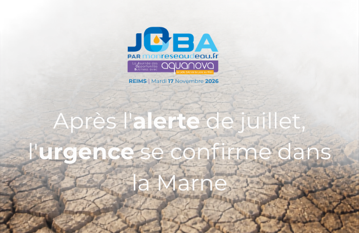 Sol desséché et fissuré illustrant les tensions croissantes sur la ressource en eau dans la Marne à l'approche de la JOBA Reims 2026.